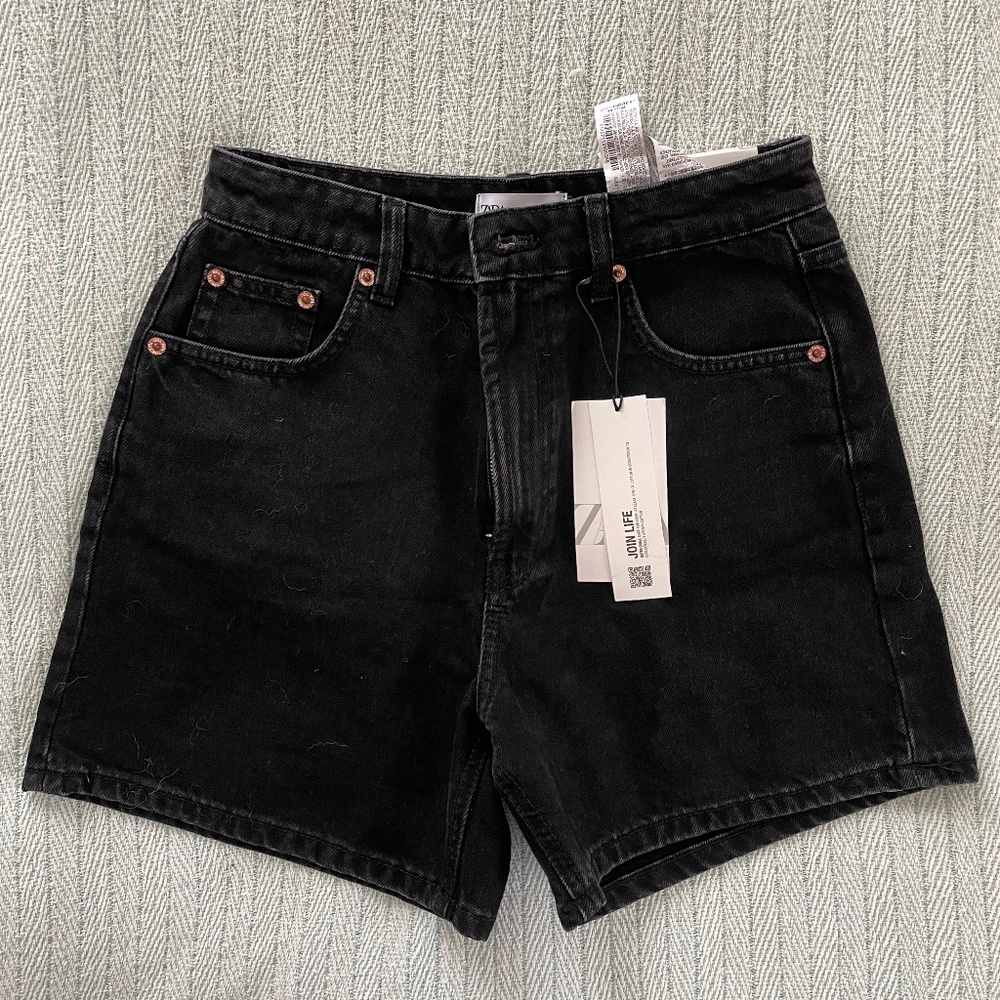 Zara Black Jean Shorts, Size 4